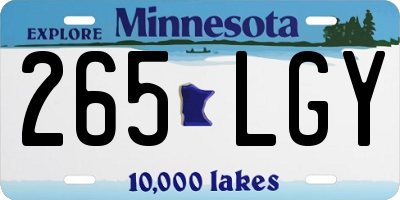 MN license plate 265LGY