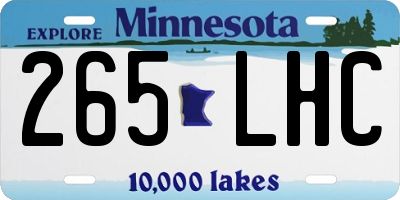 MN license plate 265LHC