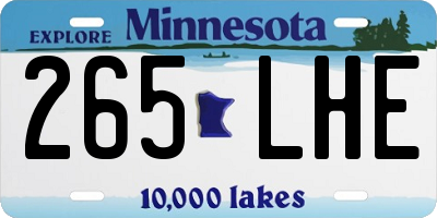 MN license plate 265LHE