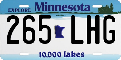MN license plate 265LHG