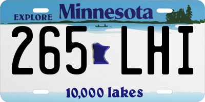 MN license plate 265LHI