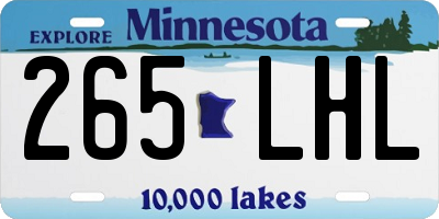 MN license plate 265LHL