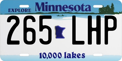MN license plate 265LHP