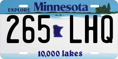 MN license plate 265LHQ