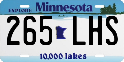 MN license plate 265LHS