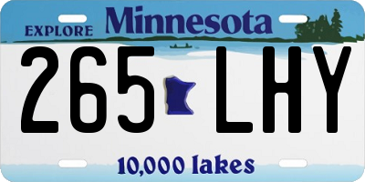 MN license plate 265LHY
