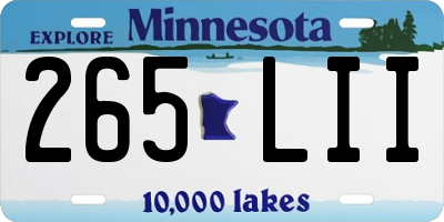 MN license plate 265LII