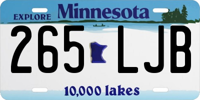 MN license plate 265LJB