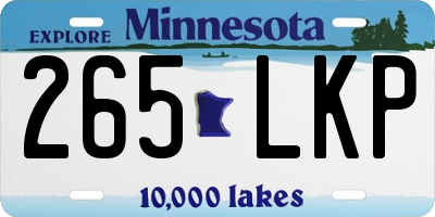 MN license plate 265LKP