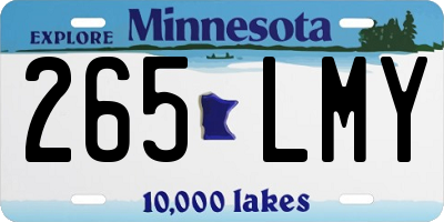 MN license plate 265LMY