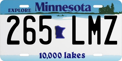 MN license plate 265LMZ