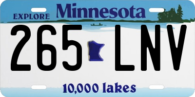 MN license plate 265LNV