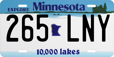 MN license plate 265LNY