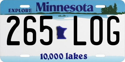 MN license plate 265LOG