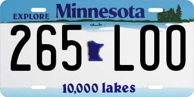 MN license plate 265LOO