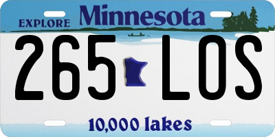 MN license plate 265LOS