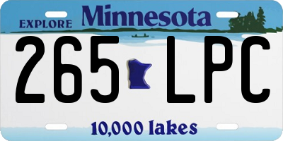 MN license plate 265LPC