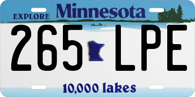 MN license plate 265LPE