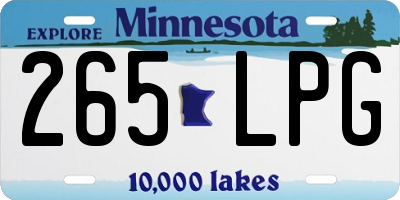 MN license plate 265LPG
