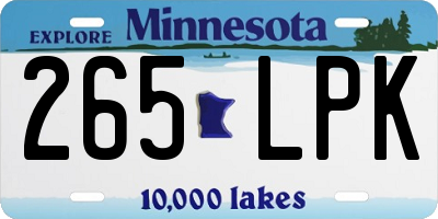 MN license plate 265LPK