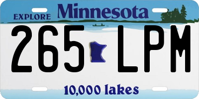 MN license plate 265LPM