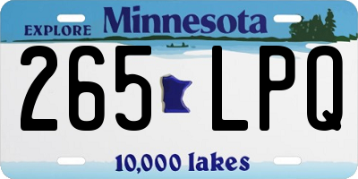 MN license plate 265LPQ