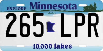 MN license plate 265LPR