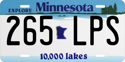 MN license plate 265LPS