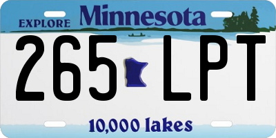 MN license plate 265LPT