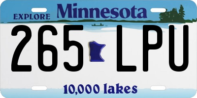 MN license plate 265LPU