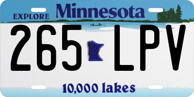 MN license plate 265LPV