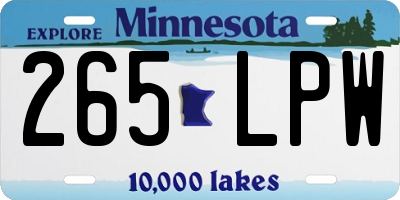 MN license plate 265LPW