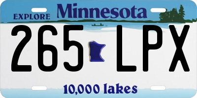 MN license plate 265LPX