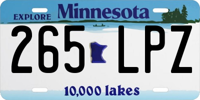 MN license plate 265LPZ