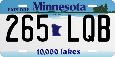 MN license plate 265LQB