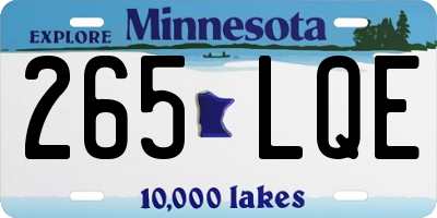 MN license plate 265LQE