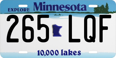 MN license plate 265LQF