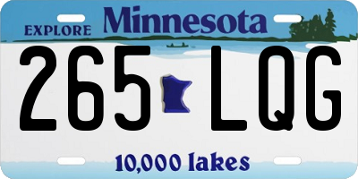 MN license plate 265LQG