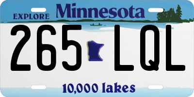 MN license plate 265LQL