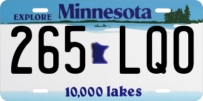 MN license plate 265LQO