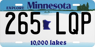 MN license plate 265LQP