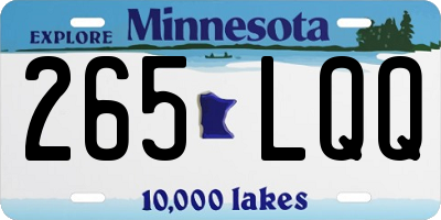 MN license plate 265LQQ