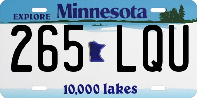 MN license plate 265LQU