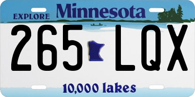 MN license plate 265LQX