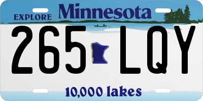 MN license plate 265LQY