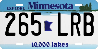 MN license plate 265LRB