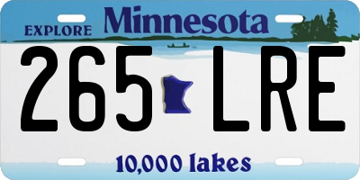 MN license plate 265LRE