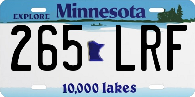 MN license plate 265LRF