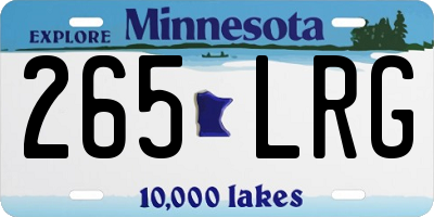 MN license plate 265LRG