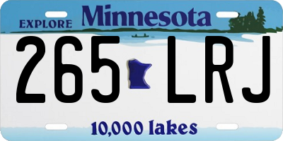 MN license plate 265LRJ